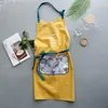 Aprons Chinese Style Working Apron Cotton Wear-Resistant Unisex Coffee Shop Bartender Home Cleaning Accessories1