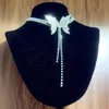 Boutique Blible Rhinestone Bowknot Sexy Choker Ожерелье Ювелирные Изделия для женщин Maxi Модные Краткие Ожерелье