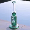 10 Inch Sandblasting Dab Rig Glass Bong Matrix Per Bongs Hookahs Oil Rigs Bubblers Pipe Recycler Smoking Tobacco Water Pipes with 14mm Bowl