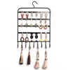 Wall Mount Home Showcase Earring Holder Shelf Rack Stand Necklace Hanger Storage Portable Metal Jewelry Display Organizer Hooks