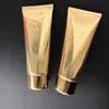 100 ml Złota plastikowa miękka butelka 100 g kosmetyczna krem ​​do czyszczenia twarzy pusta krem ​​naciśnięte butelki szamponu szamponu srebrne opakowanie Cont5219855