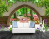 3d Photo Wallpaper Mural Beautiful Wooded Garden Scenery Home Decor Living Room Bedroom Wallcovering HD 3d Wallpaper