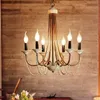 素朴な木製の鉄の産業シャンデリア5/6ライトキッチンアイランドダイニングルームのリビングルームのレトロな木製ペンダント照明