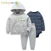 /Spring Autumn Born Baby Girls Outfits pojkar kläder casual coatromperspants sportdräkt spädbarnskläder -1 LJ201221