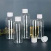 Bouteilles vides en plastique transparent, petits récipients avec bouchon à vis pour liquides, 5ml, 10ml, 20ml, 30ml, 50ml, 60ml, 80ml, 100ml, 120ml