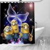 Big Sale Custom Minion duschdraperi med krokar badrum vattentät polyester tyg diy din egen T200711