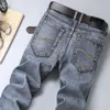 2020 Nouveaux Jeans pour hommes Classic Style Business Casual Advanced Stretch Stretch Fit Deniers Pantalons Gris Blue Pantalon Homme 201118