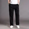Thoshine Marca Primavera Autunno Uomo Casual Pantaloni cargo 95% cotone Tasche multiple Pantaloni sottili maschili Allentati Plus Size Oversize 201221