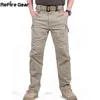 IX9 City Tactical Cargo Spodnie Mężczyźni Combat Swat Army Spodnie Wojskowe Bawełna Wiele kieszeni Rozciągliwy Elastyczny mężczyzna Dorywczo Spodnie XXXL H1223