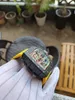 43mmx51 mm Automatyczne mężczyzn zegarek na rękę 6801 Cyril Phan, alias Kongo Kolorowe szkieletowe wybieranie Wodoodporne Watche Watches Top9913009