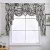 Lozujoju Luxury Valance Drops Hem Rustik Dekorativ Kort gardin för vardagsrum Sovrum Windows Högkvalitativ blommönster LJ201224