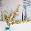 Decorative Flowers & Wreaths 10Pcs Fake Single Stem Money Leaf 33.46" Length Simulation 3D Printing Eucalyptus For Home Artificial Plan