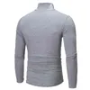 Men Turtleneck T-shirt Casual Slim Fit Thermal Pullover Sweater Wool Warm Compression Tops Bottoming Shirt G1222