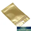 7,5 * 12 см Пластиковая розничная упаковочная упаковка Golden / Clear Self Seal Bagper Bag Food Storage Bag Retail Package W / Hang