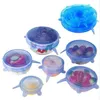 Tampas de prateleira de silicone tampas de sucção 6pcs/ferramentas de conjunto de alimentos alimentos de manutenção fresca de tampa da tampa da tampa da tampa de cozinha Acessórios para ferramentas de cozinha WLL445