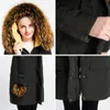 Eurazië Brand Women Coat Long Lady Winter Parkas Style Jacket Real Fur Collar Dikke kap Volledige bovenkleding Warm Y170022 201128