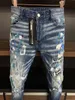 2022 Top Qualität Jeans Neue Herren Luxus Designer D2 Denim Jeans Löcher Hosen Dsquared Biker Hosen 2#A373