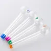 CSYC Y035 Splatter Color Smoking Pipes About 10cm Length 25mm Bowl Diameter Oil Burner Glass Pipe
