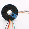 1PC 10A 6CH Dia. 85mm Current Integrated Hollow Shaft Slip Ring Hole 25.4mm Integral Precision Conductive Slipring with Speed 200RPM