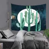 2 Tamanho Mandala parede pendurada cactus tapeçaria verde suculentas 3d flor arte manta de ioga tapeçaria decorativa para casa T200601