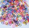 3000pcs/set Solid Color 1cm Width Baby Hair Rubber Bands Tie Elastic Ring For Children Kids Girl Mixed