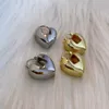 Stud 2022 Koreaanse metalen vintage holle eenvoudige hart goud kleur oorbellen voor vrouwen mode-sieraden partij pendiente