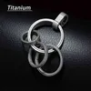 Keychains Titanium alloy mens key ring, real buckle, car ultra light, men, creativity, gifts, wholesale