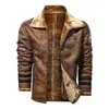 Mens Jacket Winter Suede Leather Jacket Men Velvet Super Warm Coat Outwear Fur Lined Vintage Motorcycle Jacket Plus Size 4XL 201218