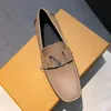 Högkvalitativ Mäns Klänning Skor Casual Flats Bottom Loafers Fashion Luxury Metal Knapp Klassisk Körskor För Män Med Box Storlek 35-45