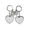 Sublimatie paar sleutelhanger gunst metalen brief gravure charm hartvormige sleutelhanger romantische Valentijnsdag cadeau