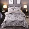 Geometriska mönster sängkläder Set Queen King täcke omslag Set Marble Quilt Cover Set GH01# T200409