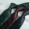 رابط العريس أعمال الزفاف Jacquard Paisley Pattern Polyester Silk 7cm Men Tie