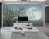 Efeito 3D moderno papel de parede fantasia noite vista estilo sala de estar quarto decoração paisagem mural adesivos pano fundo parede