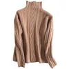 Kaszmirowy sweter Turtleneck Kobiety Merino Wełna Pullover Knitting Soft Winter Clothes Jumper Women Knitwear 201120