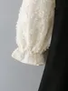 Toddler Girls Swiss Dot Flounce Sleeve Single Breasted Dress SHE