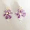 2019 fleur cristal tissage tresse perlée boucles d'oreilles pour femmes filles