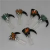 Groothandel rook 14 mm en 18 mm mannelijke glazen kom met bloemen sneeuwvlokfilter voor waterpijpen Bongs dab rig rookkommen dabbergereedschap asvanger