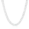 12mm 18-30 inch Length Mens Silver Color Necklace Curb Cuban Link Chain Punk Fashion Jewelry Gift290q