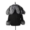 トップフールファッションリアルファーコート女性ブラックパーカーナチュラルシルバーファーコートとフード調整可能な冬のファーパーカショート201214