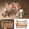 Newborn Vintage Woven Rattan Basket Studio Baby Props for Photography Shoot Posing Sofa Accessoire Photo Bebe LJ201105