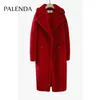 Teddy Faux Long Women Lamb Lamb Fur Coat Scare Exclued Outwears 201214