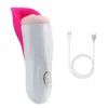 Penis Training Vibrator Artificial Vagina Glans Stimulator Massager Tongue Lick Suck Flat Male Masturbation Cup 0114
