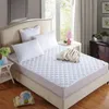 TUTUBIRD White Quilted Mattress Covers Protector Pad topper Sanding Protective Cover Elastic Bandage Quilting Fitted Sheet Linen 201218