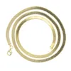 100% 925 Sterling Silver 3mm Width Snake Bone Chain Necklace For Women Girl Delicate Gold Color Flat Choker Fashion Necklace Q0531