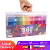 48 72 120 160 цветных карандашей Деревянные цветные карандаши набор набор рисунков масла для цветных карандашей школьные подарки искусства поставки 201214