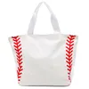 Foldable Shopping Bag Printed Portable Handbags Baseball Tote Softball Basketball Football Volleyball Canvas Bags 8 Style EEF3401