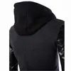 Cool Veste à capuche Hommes Printemps Mode Pu Cuir Manches Splice Bomber Veste Casual Coupe-Vent Blouson Veste Sweat Homme 201218