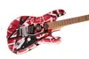 Handmålad tung relik Edward Van Halen Franken Black White Stripe Red 5150 St Electric Guitar Alder Body Maple Neck Floyd Ros1888368