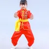 Chinese traditionele mascotte kostuum kinderen kinderen wushu pak kung fu tai chi uniform vechtsporten performance oefening kleding stadium