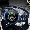 Banda de aço relógio inteligente masculino monitor de freqüência cardíaca pressão arterial esporte pulseira inteligente rastreador de fitness à prova dwaterproof água masculino luxo watch14372049251